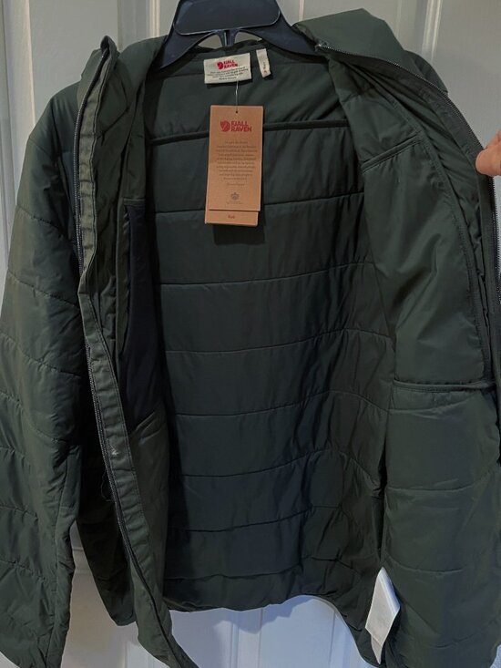 NEW Fjallraven Men Keb Padded Insulated Hoodie Full Zip Jacket NWT Deep Forest M - Picture 14 of 16